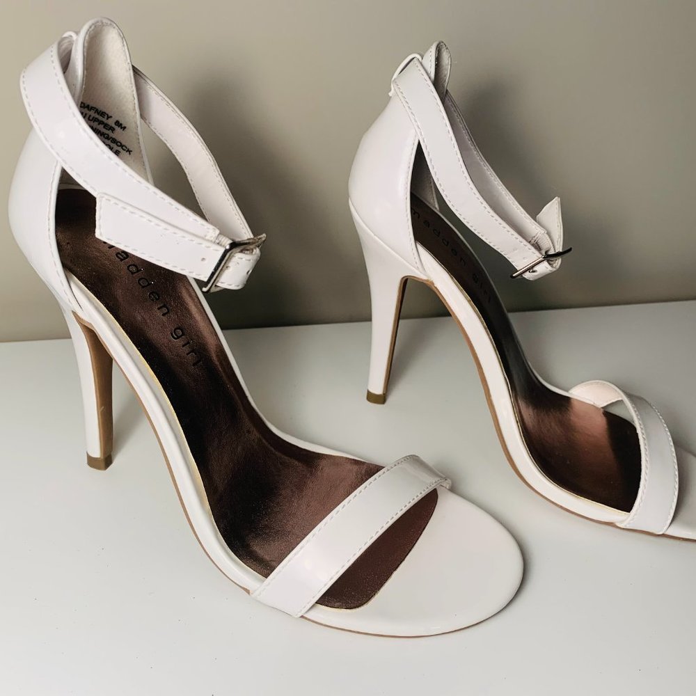 Madden Girl | Dafney White Ankle Strap Heel